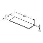Πάγκος μπάνιου 60,2x21,1x1,6 από ξύλο επιφάνεια: Ματ Greige Matt, χρώμα: Γκρι/Μπεζ Πάγκοι μπάνιου