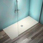 Shower tray Rectangular 200x90x3 material: Synthetic Beach Sand, color: Beige surface: Matt Rectangular