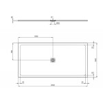 Shower tray Rectangular 200x100x3 material: Synthetic, color: Black surface: Matt Shower tray Rectangular 200x100x3 material: Synthetic, color: Black surface: Matt Rectangular
