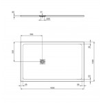 Shower tray Rectangular 160x100x3 material: Synthetic, color: White surface: Matt Shower tray Rectangular 160x100x3 material: Synthetic, color: White surface: Matt Rectangular