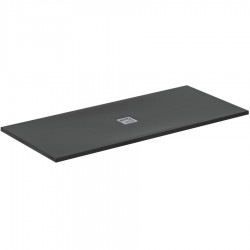 Shower tray Rectangular 180x80x3 material: Synthetic, color: Black surface: Matt