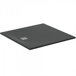 Ντουζιέρα τετράγωνη 120x120x3 από συνθετικό Jet Black, χρώμα: Μαύρο επιφάνεια: Ματ Τετράγωνες