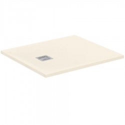 Shower tray Rectangular 90x80x3 material: Synthetic, color: Beige surface: Matt Rectangular