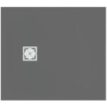 Ντουζιέρα ορθογώνια 90x80x3 από συνθετικό Concrete Grey, χρώμα: Γκρι Σκούρο επιφάνεια: Ματ Ορθογώνιες