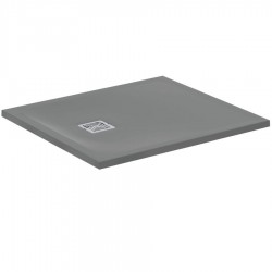 Ντουζιέρα ορθογώνια 90x80x3 από συνθετικό Concrete Grey, χρώμα: Γκρι Σκούρο επιφάνεια: Ματ Ορθογώνιες