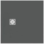 Shower tray Square 90x90x3 material: Synthetic Concrete Grey, color: Dark Grey surface: Matt Square Shower tray Square 90x90x3 material: Synthetic Concrete Grey, color: Dark Grey surface: Matt Square