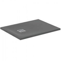 Ντουζιέρα ορθογώνια 90x70x3 από συνθετικό Concrete Grey, χρώμα: Γκρι Σκούρο επιφάνεια: Ματ Ορθογώνιες