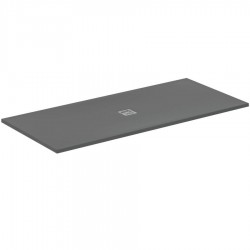 Ντουζιέρα ορθογώνια 200x90x3 από συνθετικό Concrete Grey, χρώμα: Γκρι Σκούρο επιφάνεια: Ματ