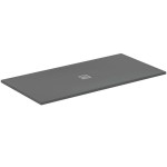 Ντουζιέρα ορθογώνια 180x90x3 από συνθετικό Concrete Grey, χρώμα: Γκρι Σκούρο επιφάνεια: Ματ Ορθογώνιες