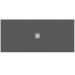 Shower tray Rectangular 180x80x3 material: Synthetic Concrete Grey, color: Dark Grey surface: Matt Rectangular