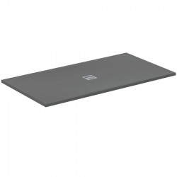 Ντουζιέρα ορθογώνια 170x90x3 από συνθετικό Concrete Grey, χρώμα: Γκρι Σκούρο επιφάνεια: Ματ Ορθογώνιες
