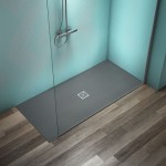 Shower tray Rectangular 170x80x3 material: Synthetic Concrete Grey, color: Dark Grey surface: Matt Shower tray Rectangular 170x80x3 material: Synthetic Concrete Grey, color: Dark Grey surface: Matt Rectangular