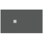 Shower tray Rectangular 160x90x3 material: Synthetic Concrete Grey, color: Dark Grey surface: Matt Rectangular
