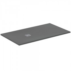 Ντουζιέρα ορθογώνια 160x90x3 από συνθετικό Concrete Grey, χρώμα: Γκρι Σκούρο επιφάνεια: Ματ Ορθογώνιες