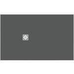 Ντουζιέρα ορθογώνια 160x100x3 από συνθετικό Concrete Grey, χρώμα: Γκρι Σκούρο επιφάνεια: Ματ Ορθογώνιες