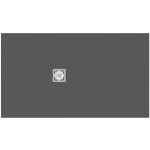 Ντουζιέρα ορθογώνια 140x80x3 από συνθετικό Concrete Grey, χρώμα: Γκρι Σκούρο επιφάνεια: Ματ Ορθογώνιες