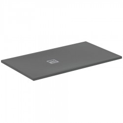 Shower tray Rectangular 140x80x3 material: Synthetic Concrete Grey, color: Dark Grey surface: Matt Rectangular