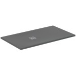 Ντουζιέρα ορθογώνια 140x80x3 από συνθετικό Concrete Grey, χρώμα: Γκρι Σκούρο επιφάνεια: Ματ Ορθογώνιες
