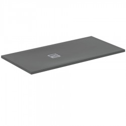 Ντουζιέρα ορθογώνια 140x70x3 από συνθετικό Concrete Grey, χρώμα: Γκρι Σκούρο επιφάνεια: Ματ