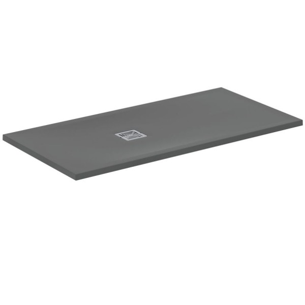 Ντουζιέρα ορθογώνια 140x70x3 από συνθετικό Concrete Grey, χρώμα: Γκρι Σκούρο επιφάνεια: Ματ Ντουζιέρα ορθογώνια 140x70x3 από συνθετικό Concrete Grey, χρώμα: Γκρι Σκούρο επιφάνεια: Ματ