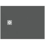 Ντουζιέρα ορθογώνια 120x90x3 από συνθετικό Concrete Grey, χρώμα: Γκρι Σκούρο επιφάνεια: Ματ Ορθογώνιες