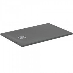 Ντουζιέρα ορθογώνια 120x80x3 από συνθετικό Concrete Grey, χρώμα: Γκρι Σκούρο επιφάνεια: Ματ