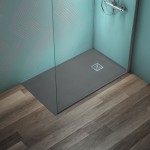 Ντουζιέρα ορθογώνια 120x70x3 από συνθετικό Concrete Grey, χρώμα: Γκρι Σκούρο επιφάνεια: Ματ Ντουζιέρα ορθογώνια 120x70x3 από συνθετικό Concrete Grey, χρώμα: Γκρι Σκούρο επιφάνεια: Ματ
