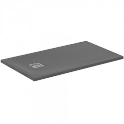 Ντουζιέρα ορθογώνια 120x70x3 από συνθετικό Concrete Grey, χρώμα: Γκρι Σκούρο επιφάνεια: Ματ