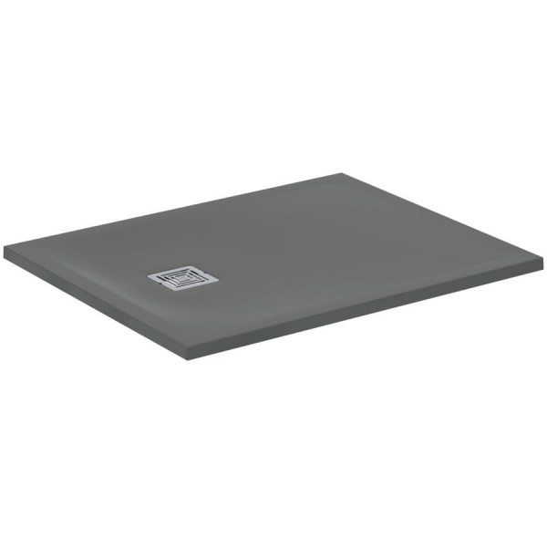 Shower tray Rectangular 100x80x3 material: Synthetic Concrete Grey, color: Dark Grey surface: Matt Rectangular Shower tray Rectangular 100x80x3 material: Synthetic Concrete Grey, color: Dark Grey surface: Matt Rectangular