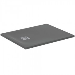 Ντουζιέρα ορθογώνια 100x80x3 από συνθετικό Concrete Grey, χρώμα: Γκρι Σκούρο επιφάνεια: Ματ Ορθογώνιες