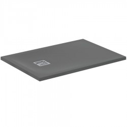 Ντουζιέρα ορθογώνια 100x70x3 από συνθετικό Concrete Grey, χρώμα: Γκρι Σκούρο επιφάνεια: Ματ Ορθογώνιες