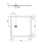 Ντουζιέρα τετράγωνη 100x100x3 από συνθετικό Concrete Grey, χρώμα: Γκρι Σκούρο επιφάνεια: Ματ Τετράγωνες Ντουζιέρα τετράγωνη 100x100x3 από συνθετικό Concrete Grey, χρώμα: Γκρι Σκούρο επιφάνεια: Ματ Τετράγωνες