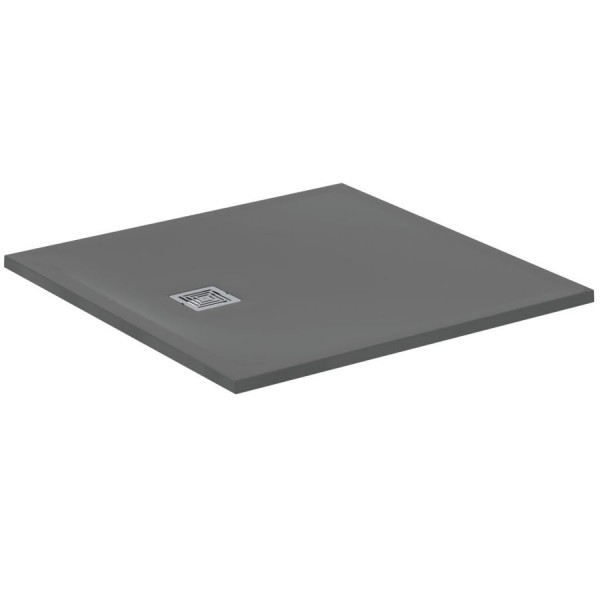 Ντουζιέρα τετράγωνη 100x100x3 από συνθετικό Concrete Grey, χρώμα: Γκρι Σκούρο επιφάνεια: Ματ Τετράγωνες Ντουζιέρα τετράγωνη 100x100x3 από συνθετικό Concrete Grey, χρώμα: Γκρι Σκούρο επιφάνεια: Ματ Τετράγωνες