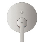 Shower tap Wall-mounted external part 2 way material: Brass mixer With plate without hand shower, hose and holder, color: Chrome surface: Brushed Wall-mounted - external part