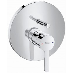 Shower tap Wall-mounted concealed - complete set 1 hole 2 way material: Brass mixer without hand shower, hose and holder, color: Chrome surface: Glossy Wall-mounted - external part