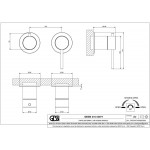Shower tap Wall-mounted external part 2 holes 2 way material: Inox mixer without hand shower, hose and holder, color: Bronze surface: Brushed Wall-mounted - external part