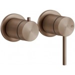 Shower tap Wall-mounted external part 2 holes 2 way material: Inox mixer without hand shower, hose and holder, color: Bronze surface: Brushed Wall-mounted - external part