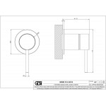 Shower tap Wall-mounted external part 1 hole 1 way material: Inox mixer without hand shower, hose and holder, color: Bronze surface: Brushed Wall-mounted - external part