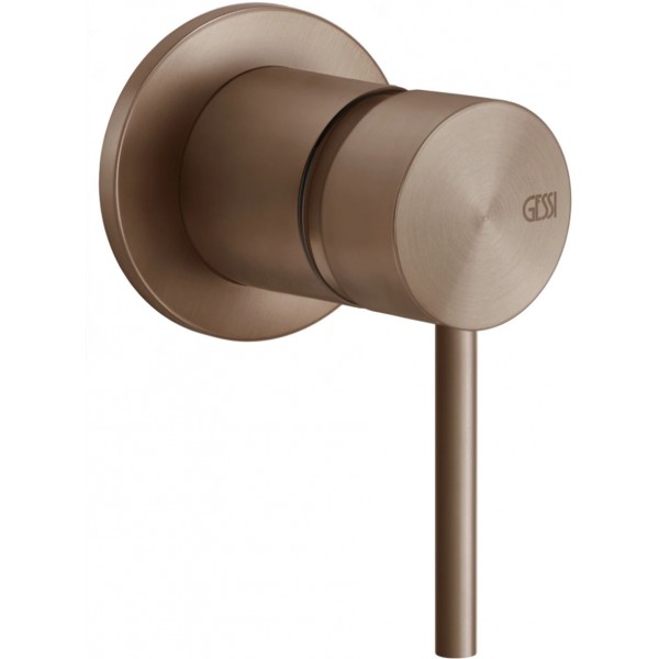 Shower tap Wall-mounted external part 1 hole 1 way material: Inox mixer without hand shower, hose and holder, color: Bronze surface: Brushed Wall-mounted - external part Shower tap Wall-mounted external part 1 hole 1 way material: Inox mixer without hand shower, hose and holder, color: Bronze surface: Brushed Wall-mounted - external part