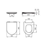 Toilet-seat soft closing, style: Sandwich Slim, color: White Toilet seats & covers