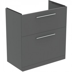 Furniture base without washbasin 80x44x85,3 material: Wood composite Quartz Grey Matt countertop, color: Grey Cabinets without wash basin