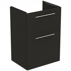 Furniture base without washbasin 60x44x85,3 material: Wood composite Carbon Grey Matt countertop, color: Dark Grey Cabinets without wash basin