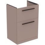 Βάση επίπλου χωρίς νιπτήρα 60x44x85,3 από ξύλο συνθετικό με 2 συρτάρια, Greige Matt επιδαπέδιου τύπου, χρώμα: Γκρι/Μπεζ Βάση επίπλου χωρίς νιπτήρα 60x44x85,3 από ξύλο συνθετικό με 2 συρτάρια, Greige Matt επιδαπέδιου τύπου, χρώμα: Γκρι/Μπεζ