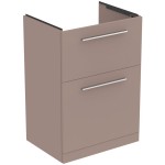 Furniture base without washbasin 60x44x85,3 material: Wood composite Greige Matt countertop, color: Grey/Beige Cabinets without wash basin
