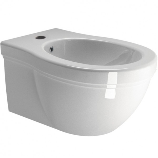 Bidet Wall-mounted, color: White surface: Glossy Wall-mounted