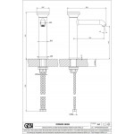 Wash basin tap Deck-mounted L size material: Brass mixer Without waste Υ24,7cm Matte Greige, color: Grey surface: Matt Deck-mounted