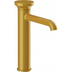 Wash basin tap Deck-mounted L size material: Brass mixer Without waste Υ24,7cm Glossy Ocra, color: Yellow surface: Glossy Deck-mounted