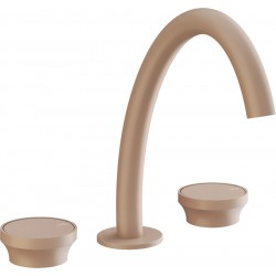 Wash basin tap Deck-mounted dual-level L size material: Brass Without waste Υ24,3cm Matte Cipria, color: Beige surface: Matt Deck-mounted