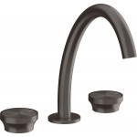 Wash basin tap Deck-mounted dual-level L size material: Brass Without waste Υ24,3cm Black Metal Brushed PVD, color: Black surface: Brushed Deck-mounted Wash basin tap Deck-mounted dual-level L size material: Brass Without waste Υ24,3cm Black Metal Brushed PVD, color: Black surface: Brushed Deck-mounted
