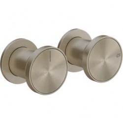 Shower tap Wall-mounted external part 2 holes 2 way material: Brass mixer without hand shower, hose and holder Finox Brushed Nickel PVD, color: Chrome surface: Brushed Wall-mounted - external part